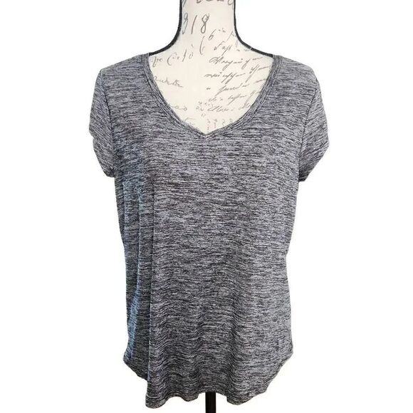 Vogo Athletica Ladies Gray Marled Short Sleeve Dri Fit Shirt - Size Large - Picture 1 of 4